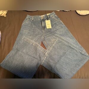 BN Zara Mid Rise Wide Leg Jeans